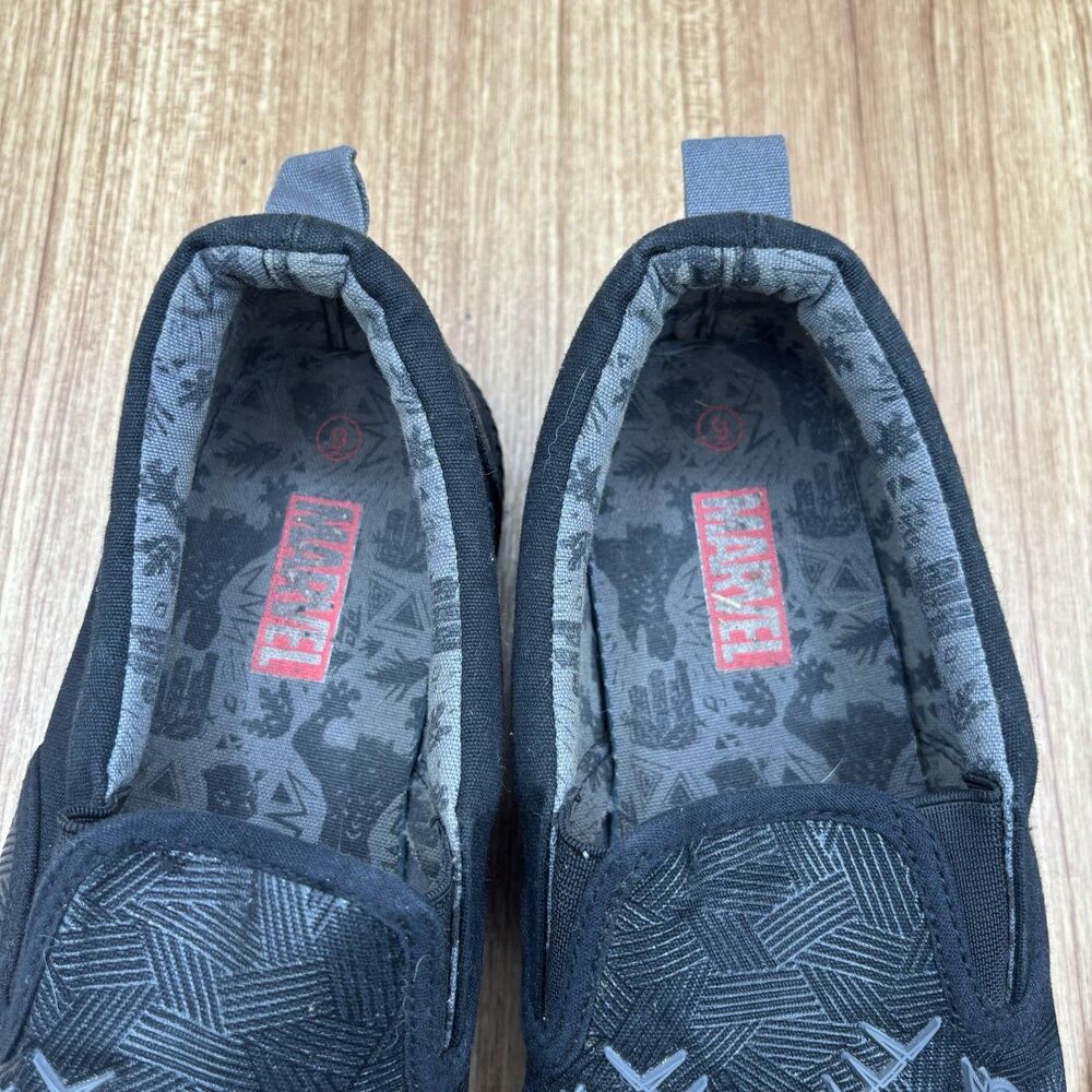 Marvel Black Panther Sneaker Sz 9 Low Top Slip On Casual Athleisure Ground Up - Picture 7 of 8